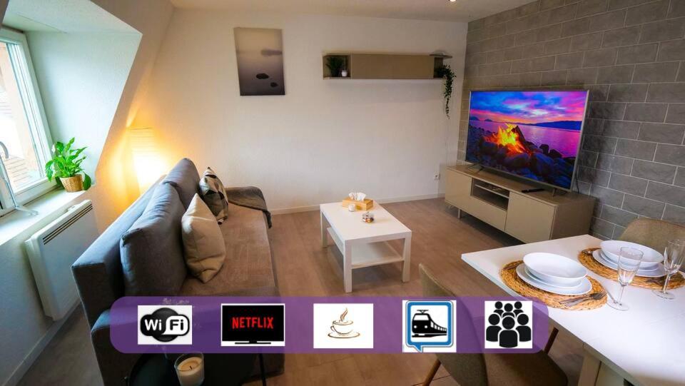# Le 4 # Tres Beau Appartement T3 Neuf, Tout Confort, Mulhouse Centre Ville Buitenkant foto
